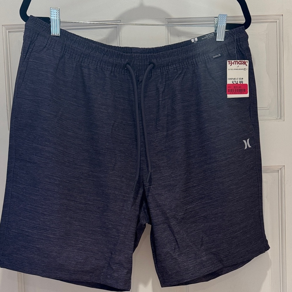 Hurley Men's Difused Blue Pull-On  Athletic Shorts